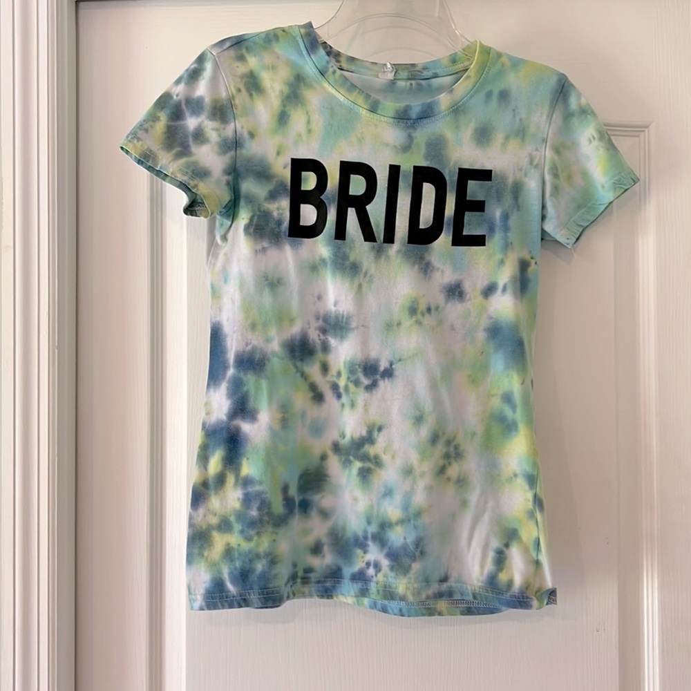 Tie-dye bride shirt